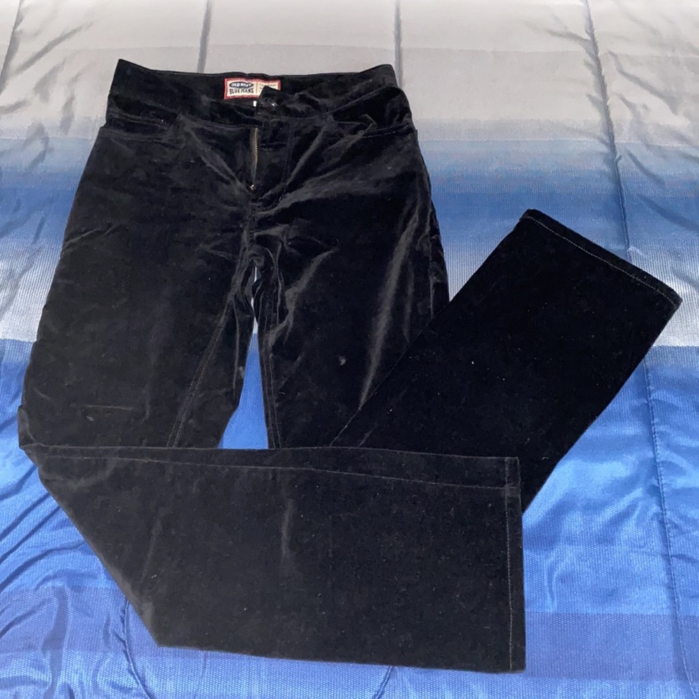Old Navy Black Boot Cut Velvet Pants